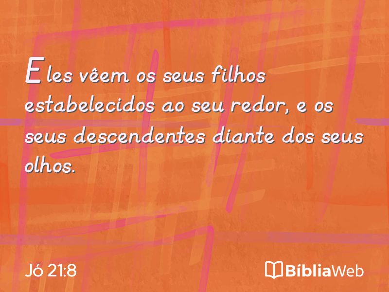 Jó 21:8 em imagem para compartilhar