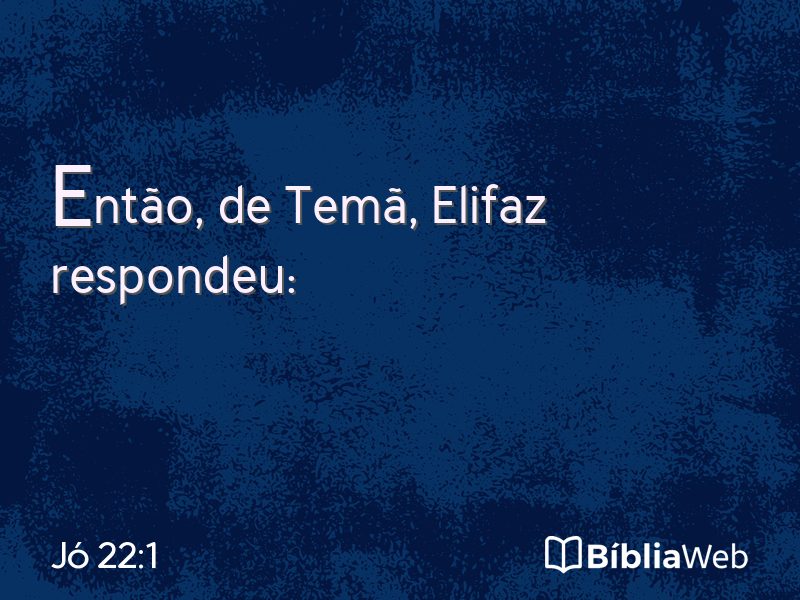 Jó 22:1 em imagem para compartilhar