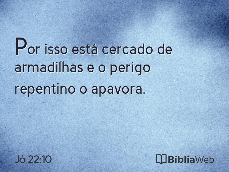 Jó 22:10 em imagem para compartilhar