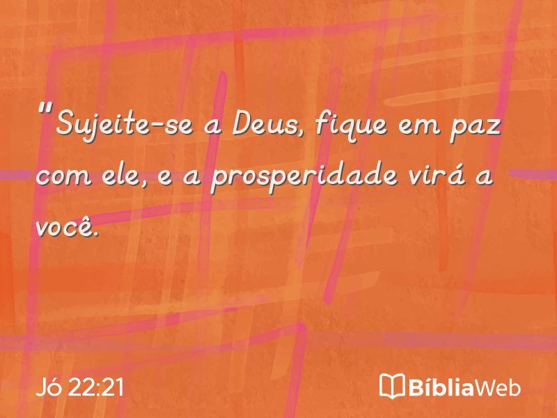 Jó 22:21 em imagem para compartilhar