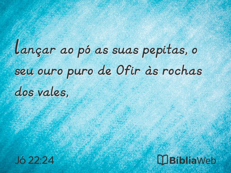 Jó 22:24 em imagem para compartilhar