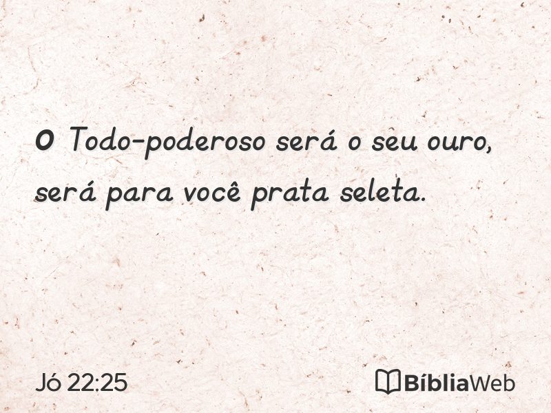 Jó 22:25 em imagem para compartilhar