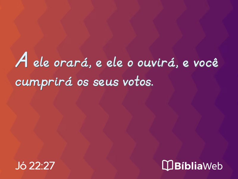 Jó 22:27 em imagem para compartilhar
