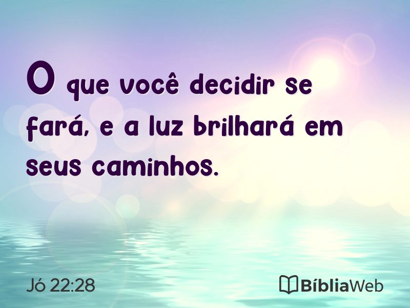 Jó 22:28 em imagem para compartilhar