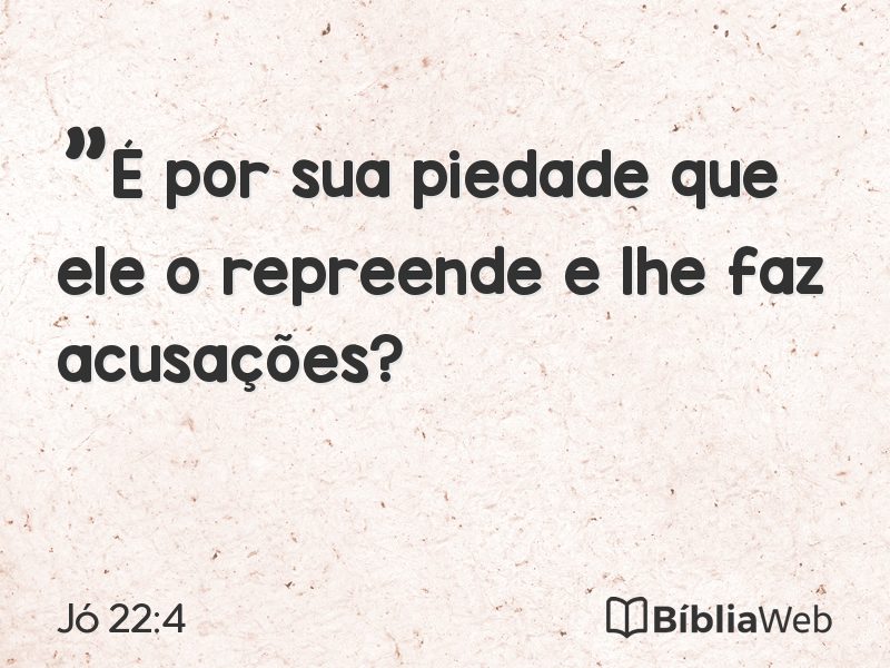 Jó 22:4 em imagem para compartilhar