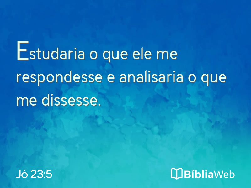 Jó 23:5 em imagem para compartilhar