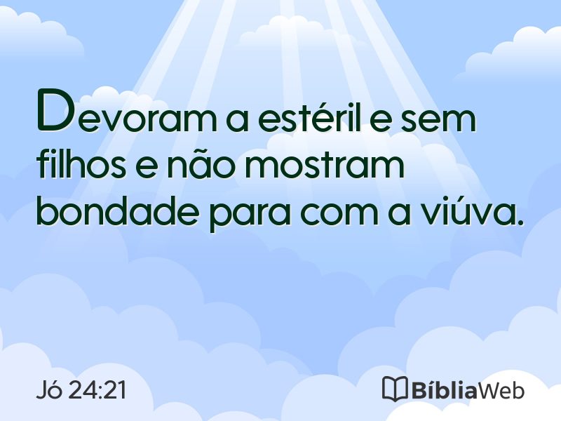 Jó 24:21 em imagem para compartilhar