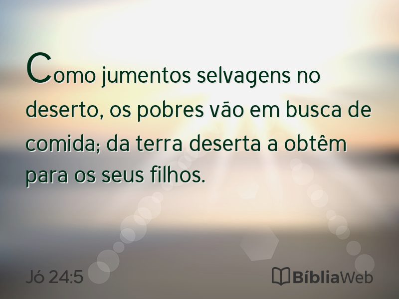 Jó 24:5 em imagem para compartilhar