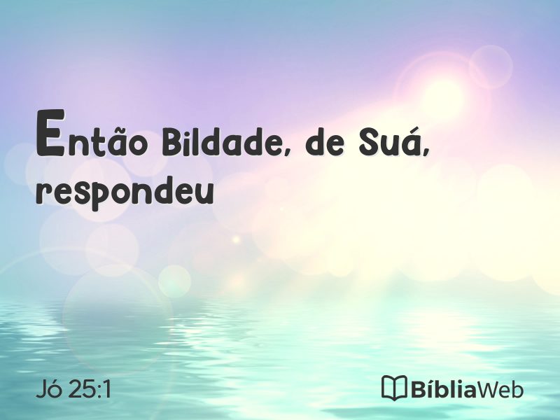 Jó 25:1 em imagem para compartilhar