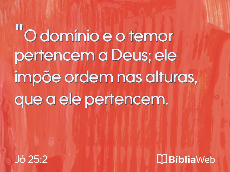 Jó 25:2 em imagem para compartilhar