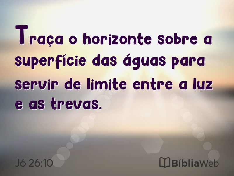 Jó 26:10 em imagem para compartilhar