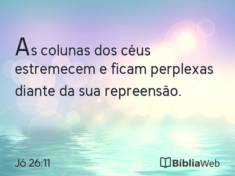 Jó 26:11 em imagem para compartilhar