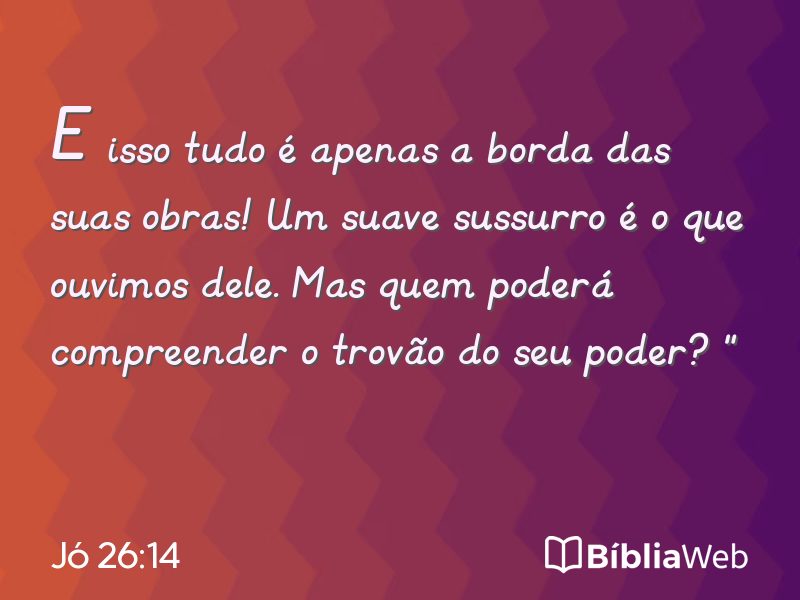 Jó 26:14 em imagem para compartilhar