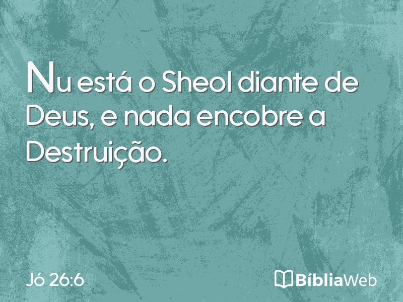 Jó 26:6 em imagem para compartilhar