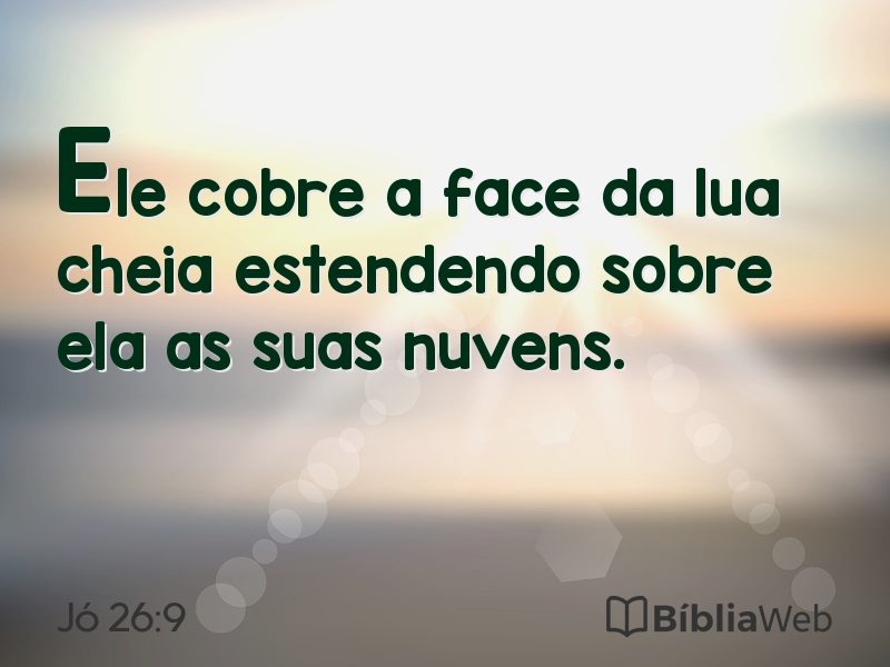 Jó 26:9 em imagem para compartilhar