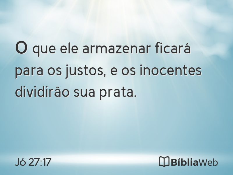 Jó 27:17 em imagem para compartilhar
