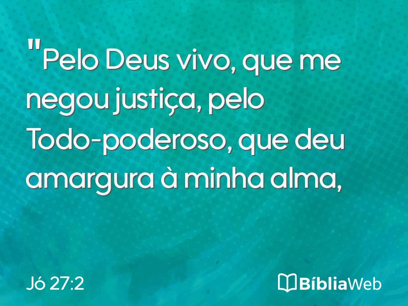 Jó 27:2 em imagem para compartilhar