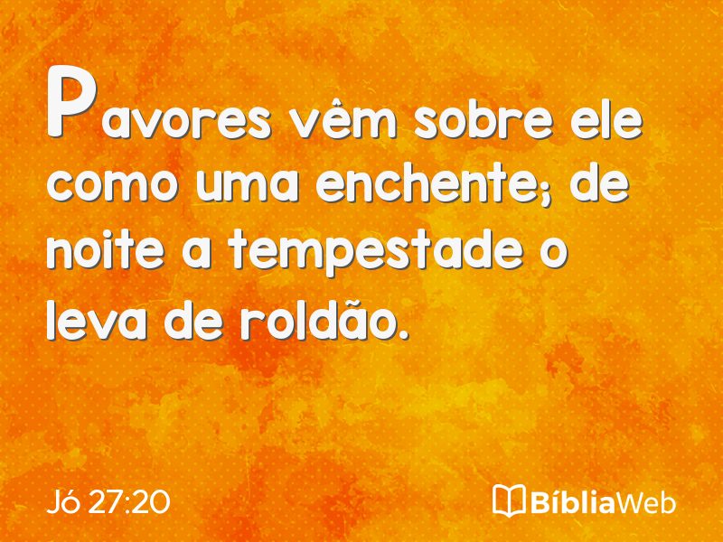 Jó 27:20 em imagem para compartilhar