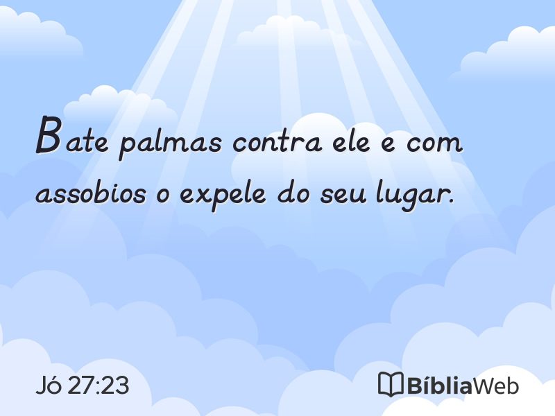 Jó 27:23 em imagem para compartilhar