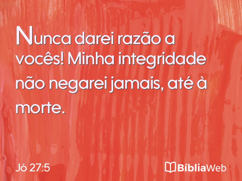 Jó 27:5 em imagem para compartilhar