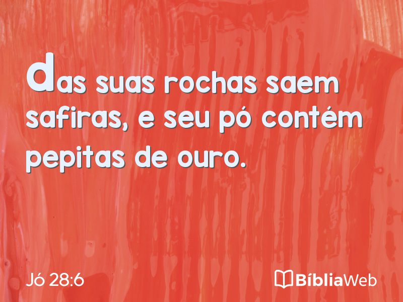 Jó 28:6 em imagem para compartilhar