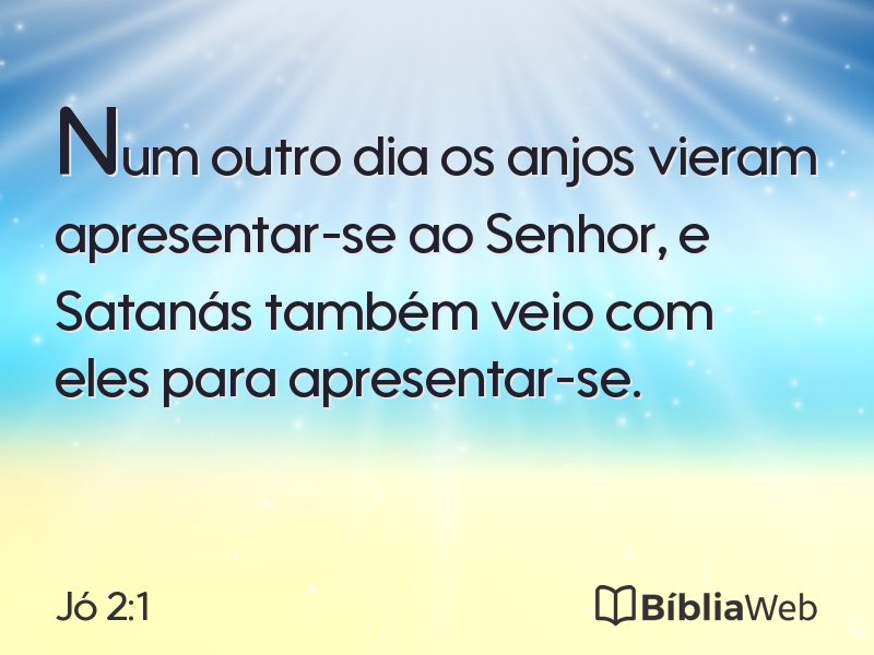 Jó 2:1 em imagem para compartilhar