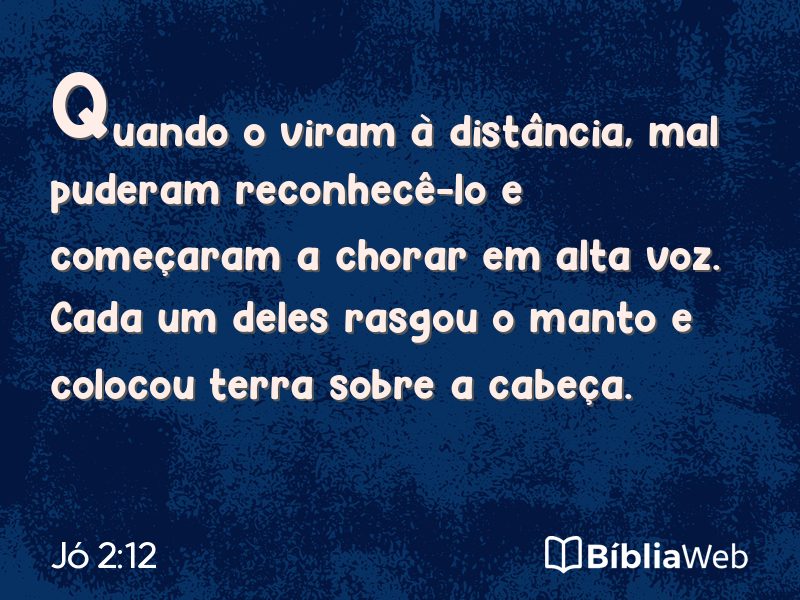 Jó 2:12 em imagem para compartilhar