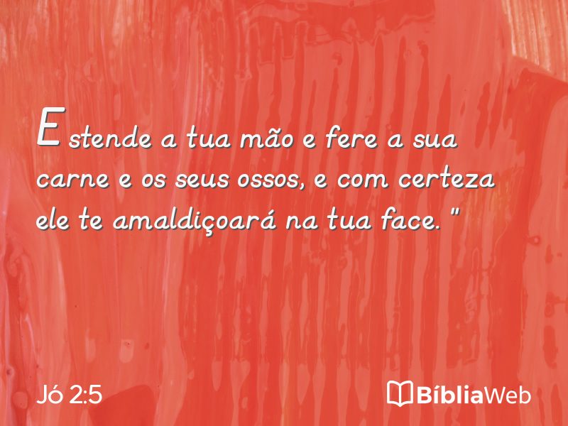 Jó 2:5 em imagem para compartilhar
