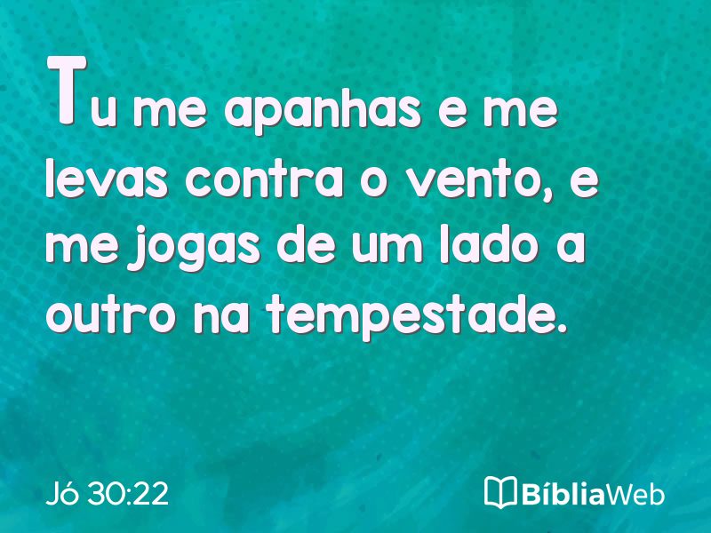 Jó 30:22 em imagem para compartilhar