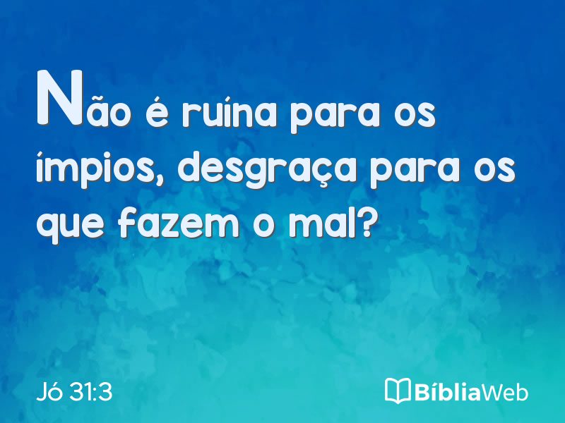 Jó 31:3 em imagem para compartilhar