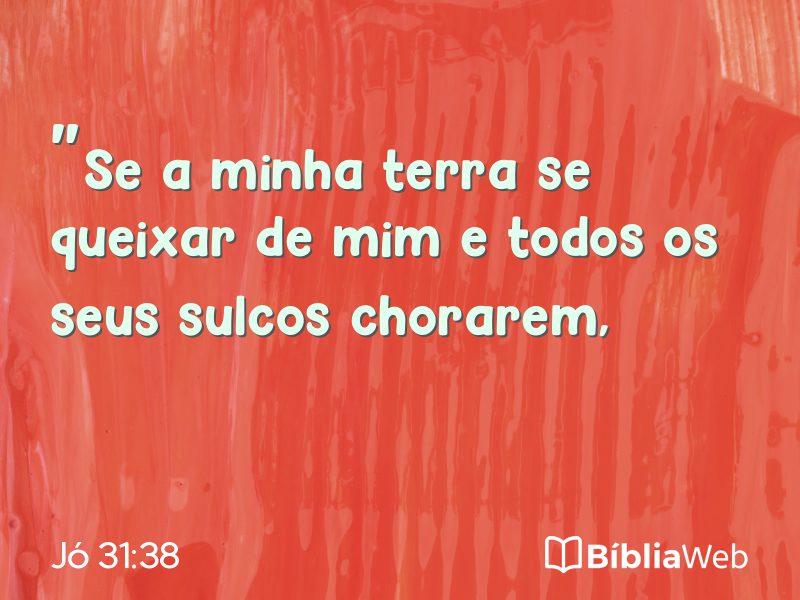 Jó 31:38 em imagem para compartilhar