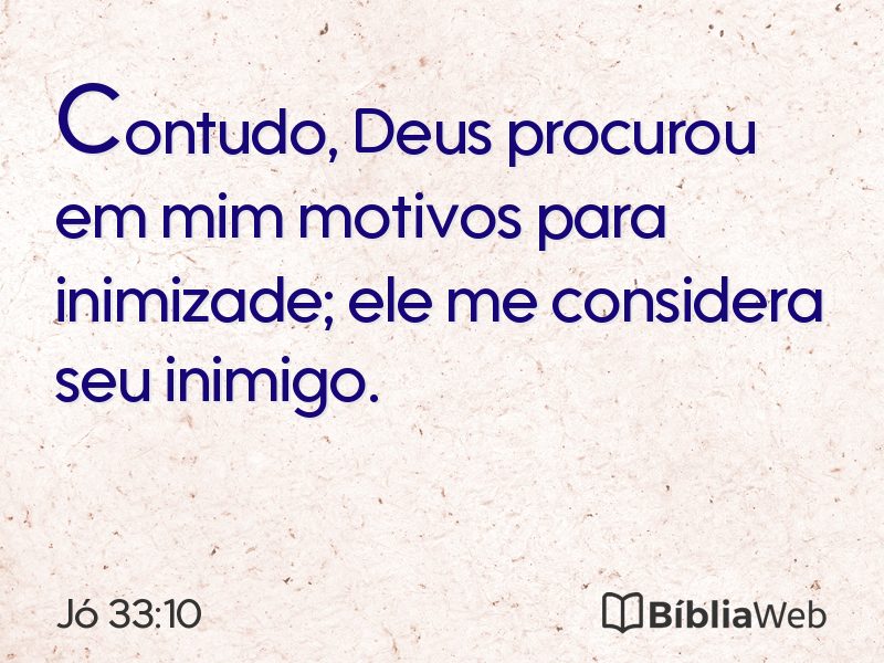 Jó 33:10 em imagem para compartilhar