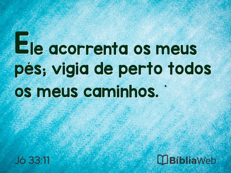 Jó 33:11 em imagem para compartilhar