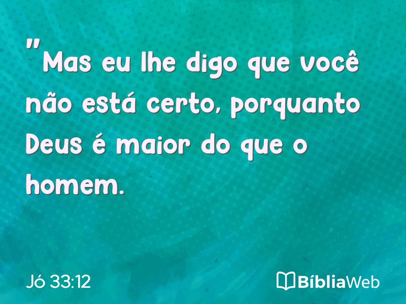 Jó 33:12 em imagem para compartilhar