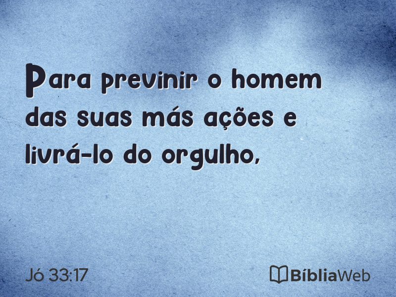 Jó 33:17 em imagem para compartilhar