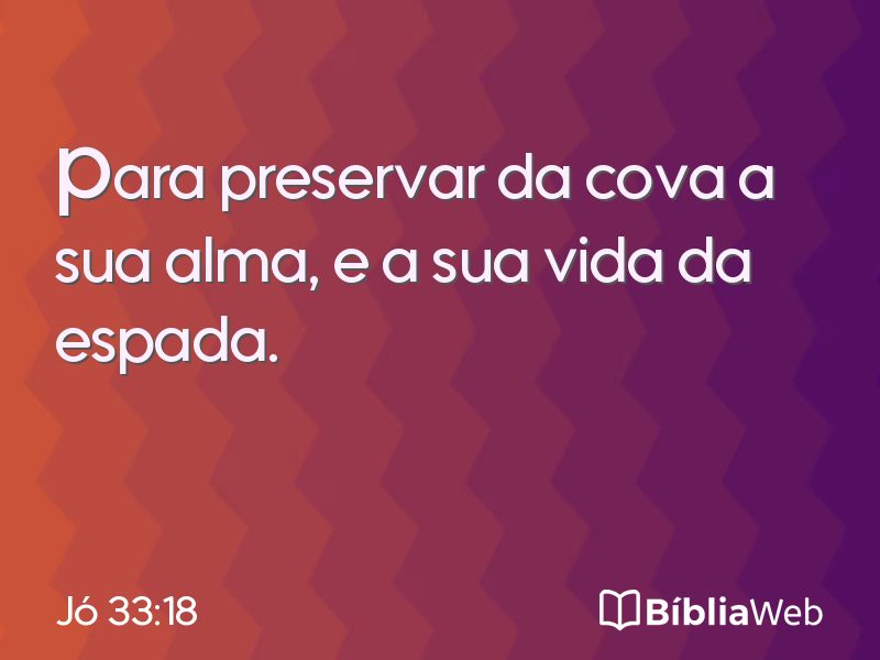 Jó 33:18 em imagem para compartilhar