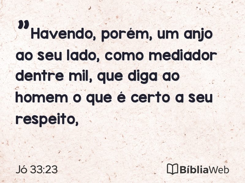 Jó 33:23 em imagem para compartilhar
