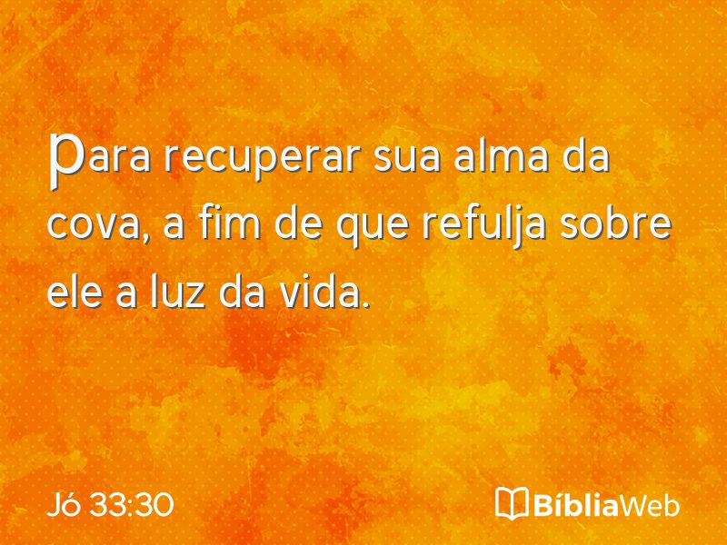 Jó 33:30 em imagem para compartilhar