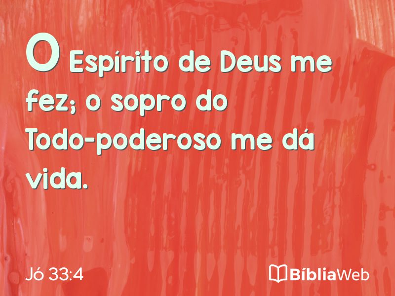 Jó 33:4 em imagem para compartilhar