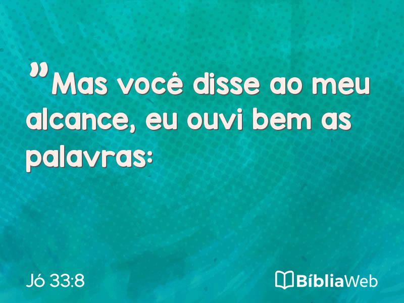 Jó 33:8 em imagem para compartilhar