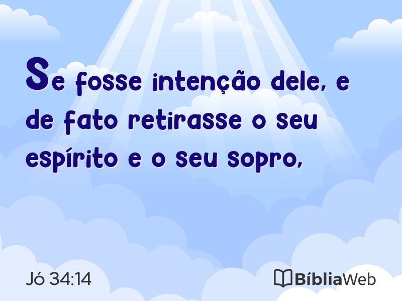 Jó 34:14 em imagem para compartilhar