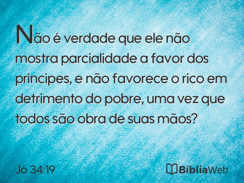 Jó 34:19 em imagem para compartilhar