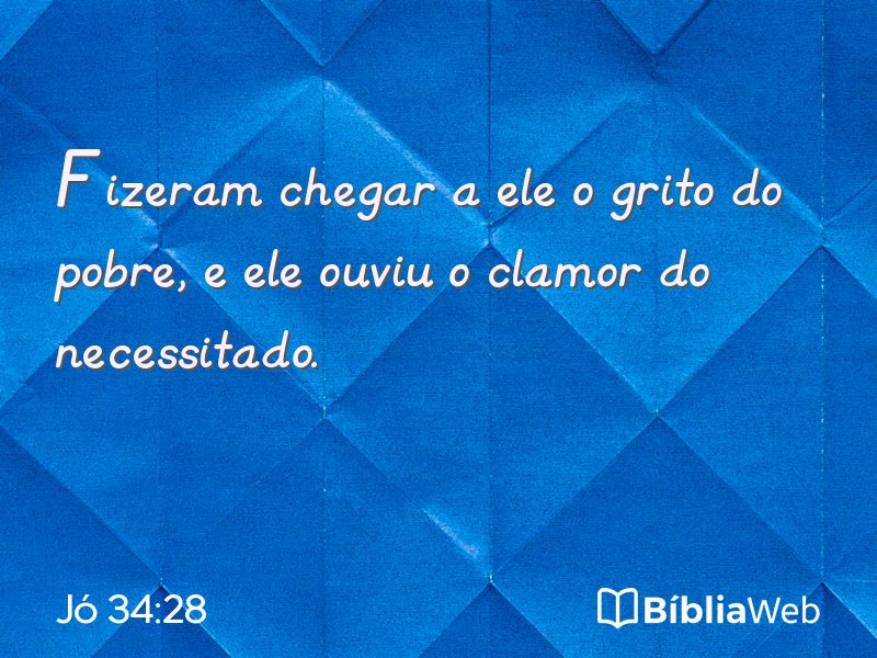 Jó 34:28 em imagem para compartilhar