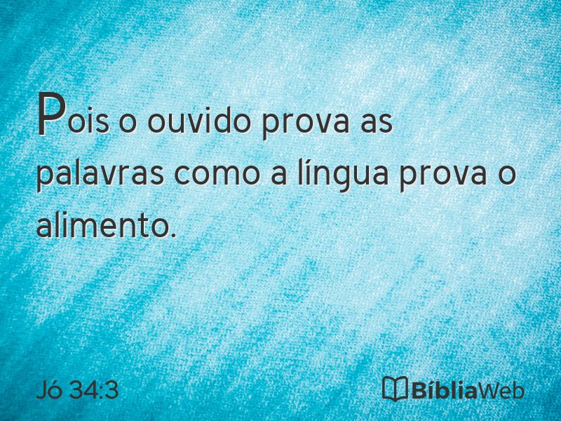 Jó 34:3 em imagem para compartilhar
