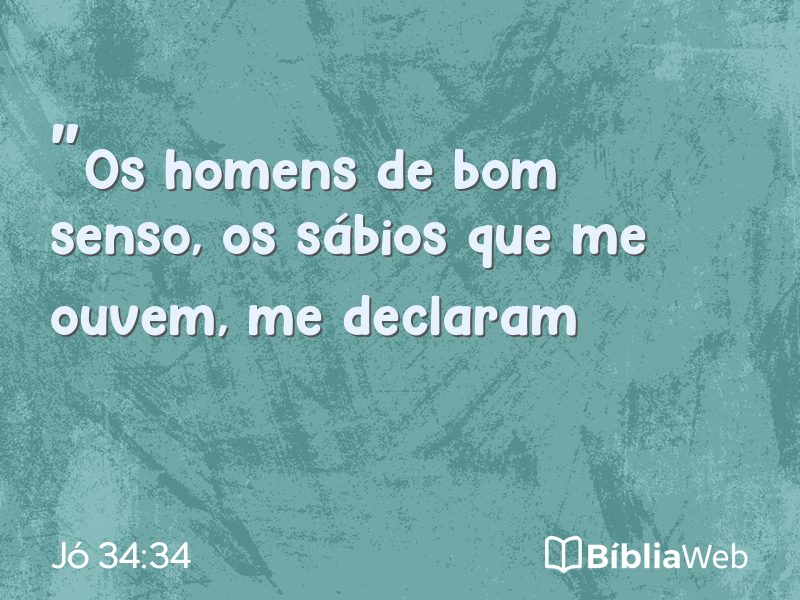 Jó 34:34 em imagem para compartilhar
