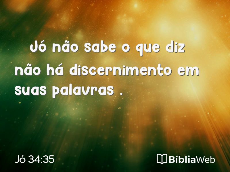 Jó 34:35 em imagem para compartilhar