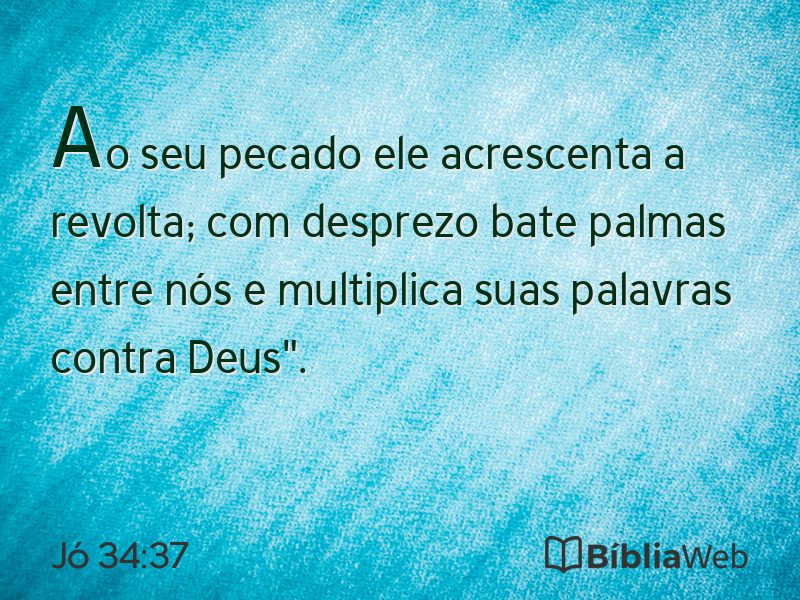 Jó 34:37 em imagem para compartilhar