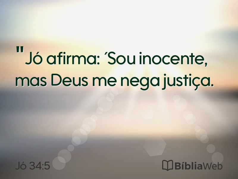 Jó 34:5 em imagem para compartilhar