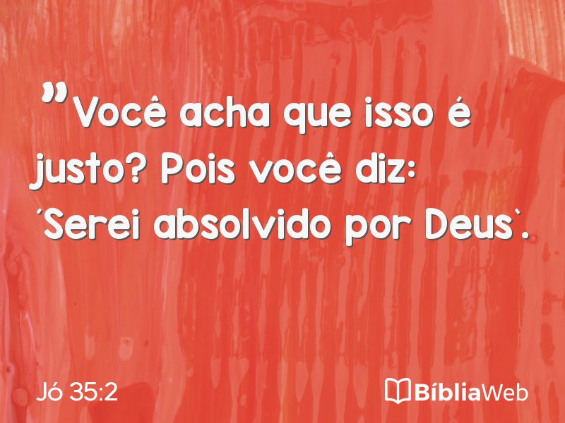 Jó 35:2 em imagem para compartilhar