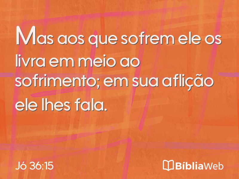 Jó 36:15 em imagem para compartilhar